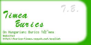 timea burics business card